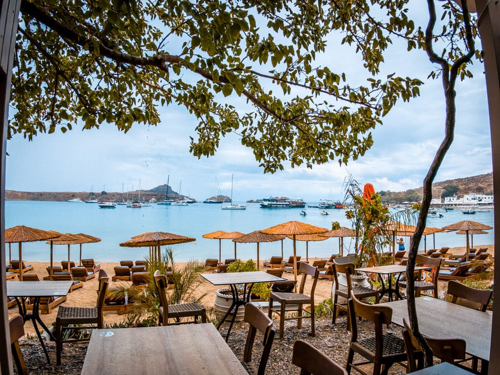 Rhodes beach in October
