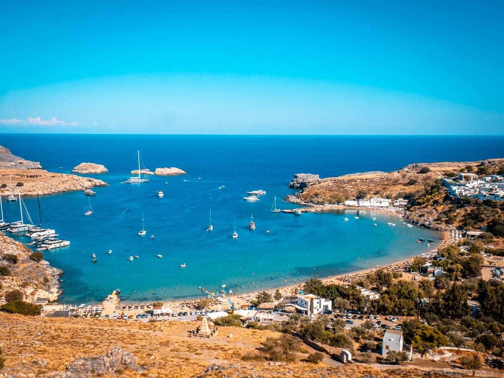 Lindos Beach and St Pauls Beach