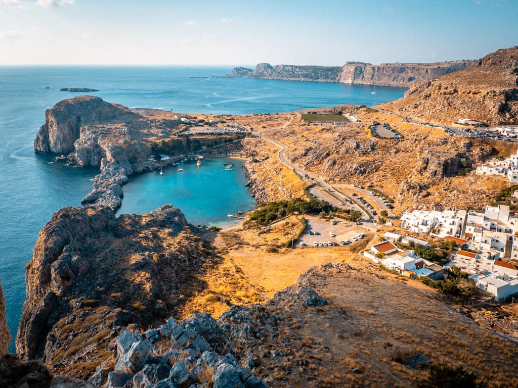 Lindos Parking areas