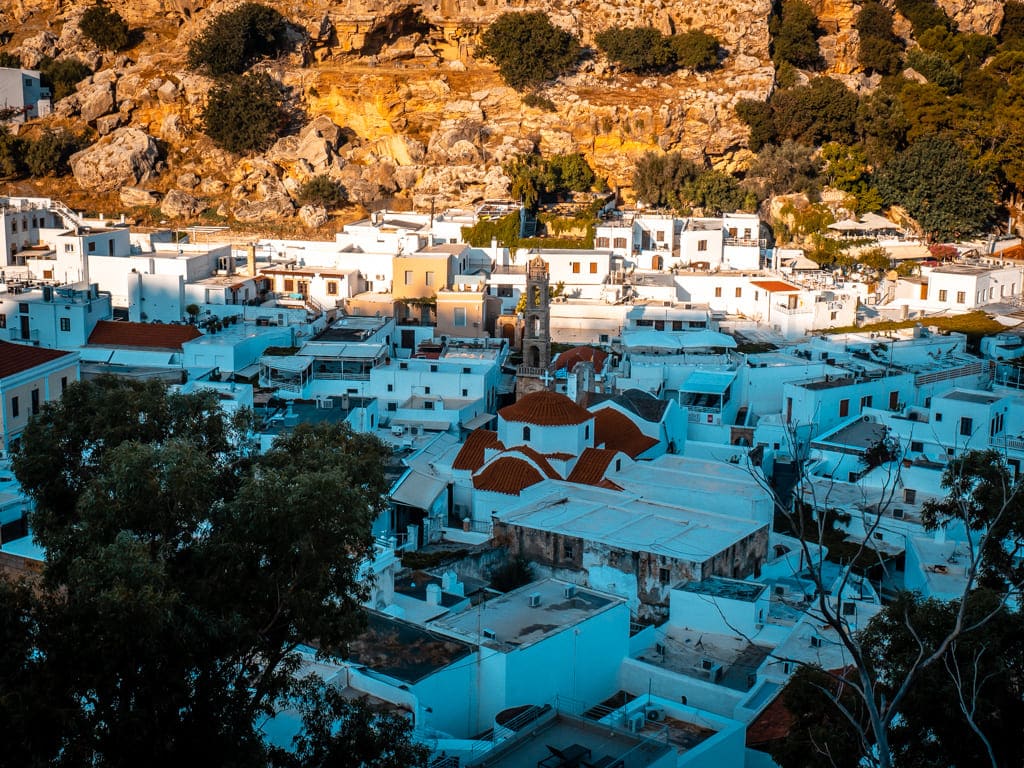 Lindos whitewashed village Rhodes