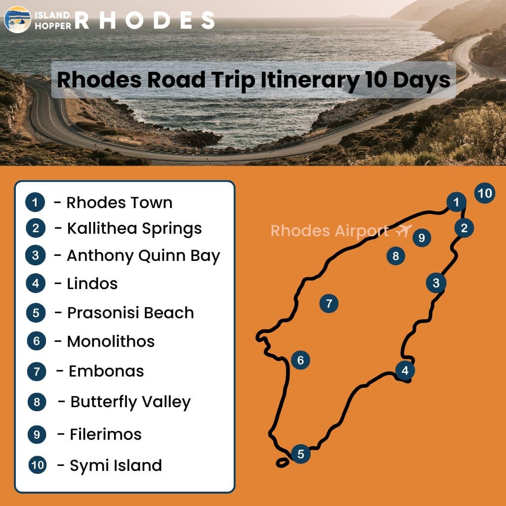 Rhodes Road Trip Itinerary 10 days