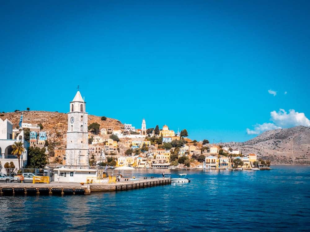 Gialos clock tower Symi Island