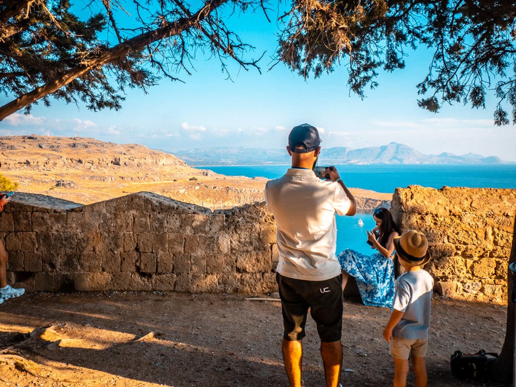 Lindos Rhodes with children