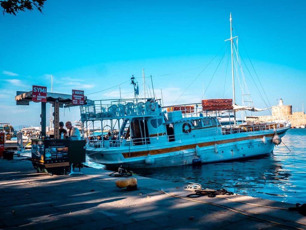 Rhodes Day Trip by boat Mandraki Harbour