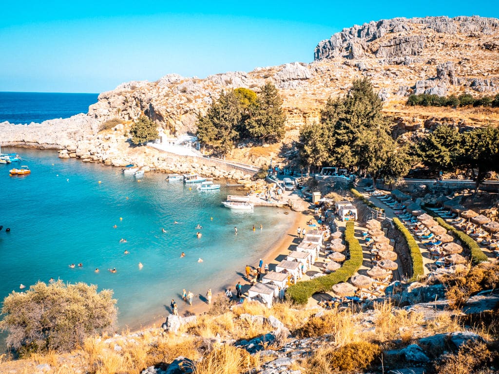 Best time for beach Holiday Rhodes is May to October: The sea temperature moves around 20°C to 25°C