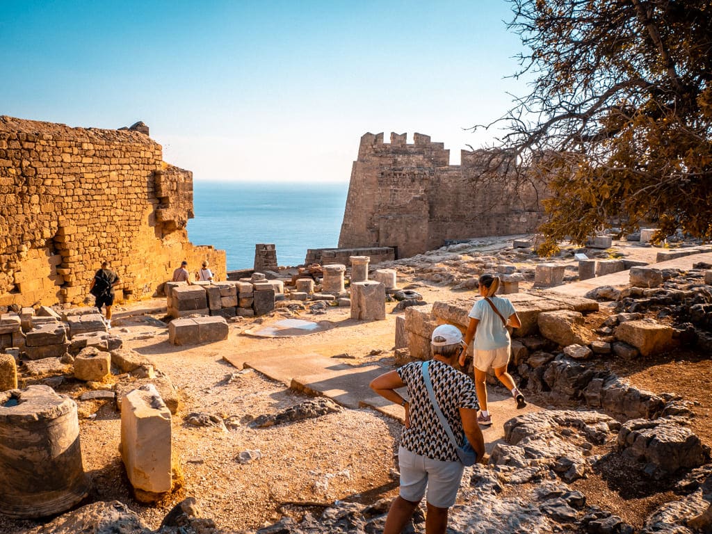 Acropolis of Lindos castle ruins